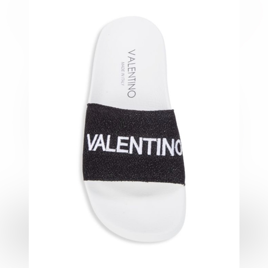 Valentino By Mario Valentino Glitter Pool Slides